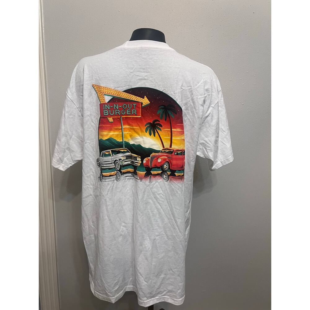 In-N-Out Burger Antique Car graphic T-Shirt Arizona Sz L Retro Streetwear casual